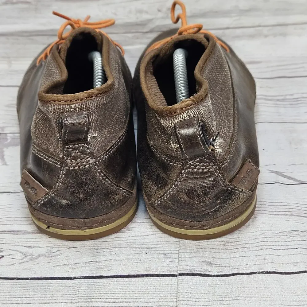 TEVA Mens Wide Toe Cedar Canyon Leather Desert Boot Shoes Lace Up Shoes Size 11